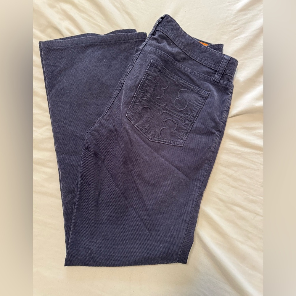 Tory Burch Navy Corduroy Pants